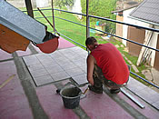 dlažbu pokládáme do lepidla DLAŽBULEP
