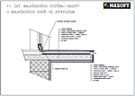 Detail balkónového systému HASOFT u balkónových dveří se zateplením