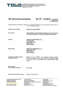 SK technické posouzení – Balkónové profily HASOFT